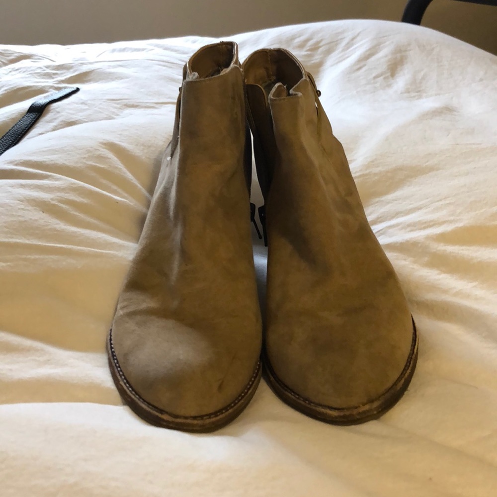 Tan booties. Size 8.5. Minimal wear